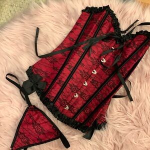 XS corset and thong